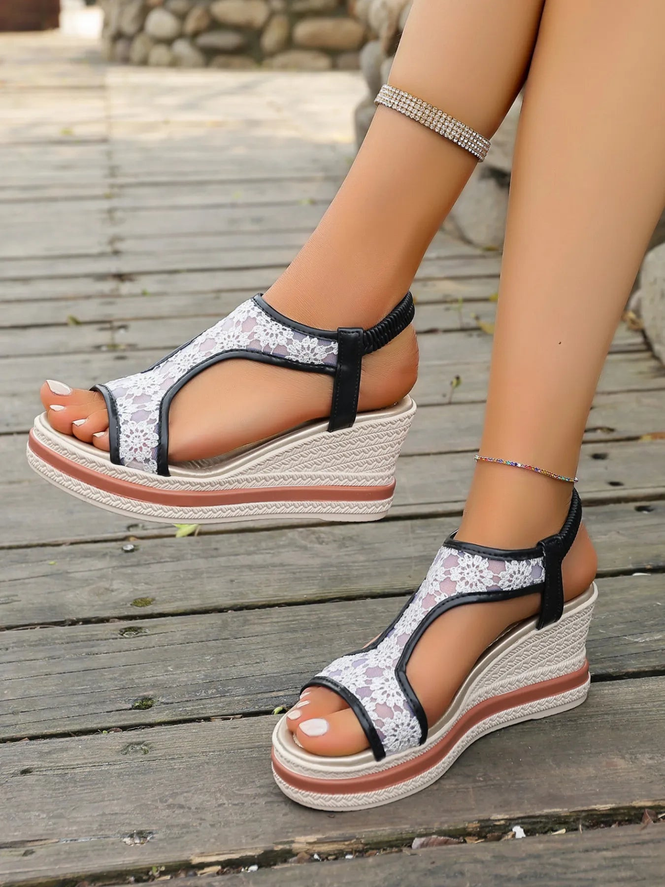 Platform Wedge Open Toe Sandals