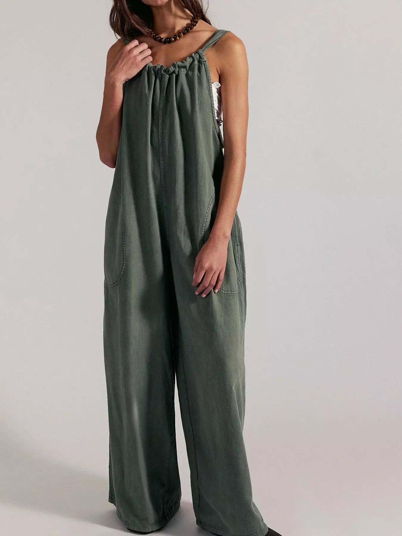 Sleeveless Wide-Leg Jumpsuit