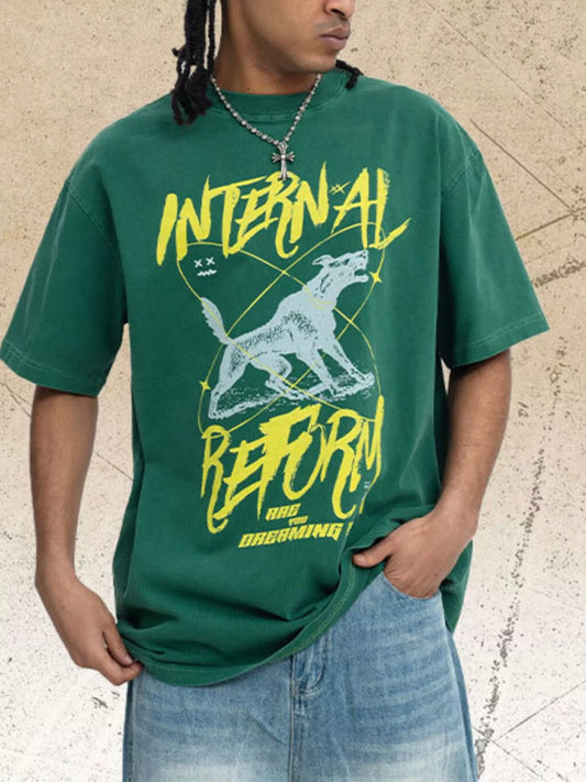 Men's Graphic Short Sleeve Oversized T-Shirt