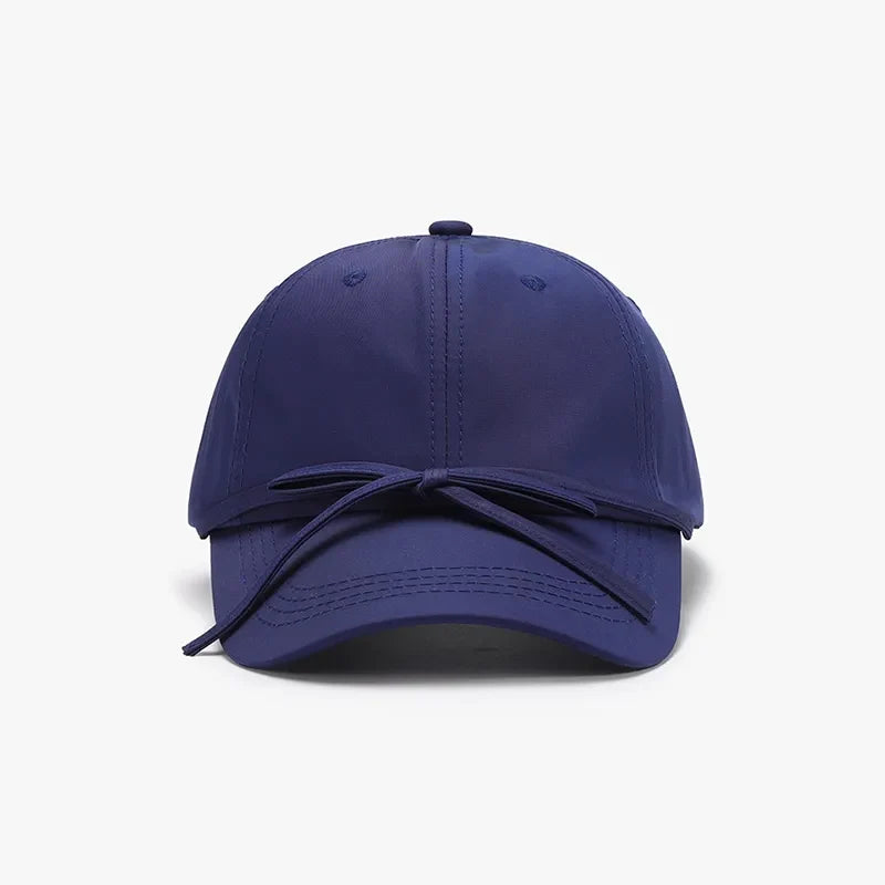 Tied Bow Cotton Baseball Cap