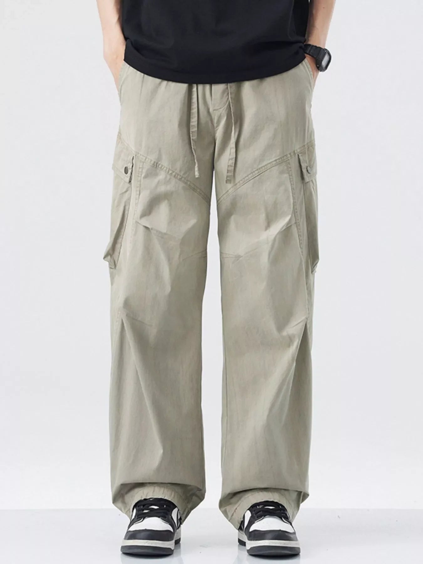 Men's Wide Leg Drawstring Pants