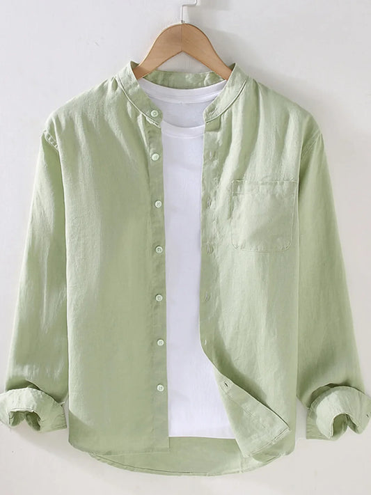 Men's Full Size Button Up Long Sleeve Shirt Plus Size