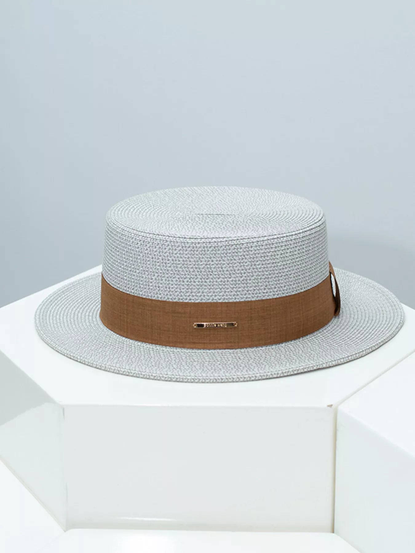 Straw Boater Hat with Ribbon