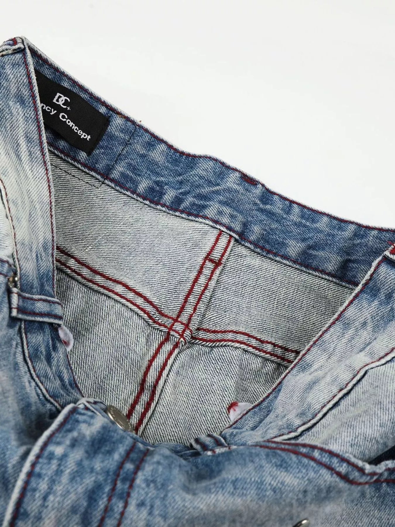 Men's Distressed Wide-Leg Jeans