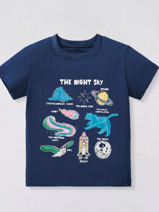 Children's Graphic Round Neck T-Shirt