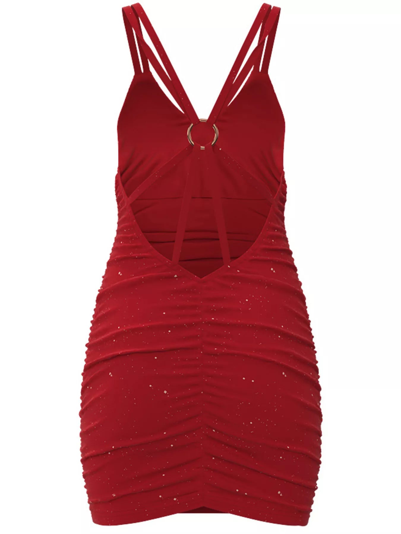 Glitter Ruched Bodycon Mini Dress