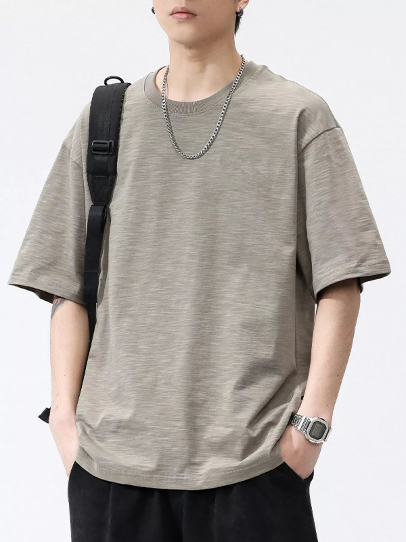 Men's Plus Size Casual Round Neck Short Sleeve T-Shirt