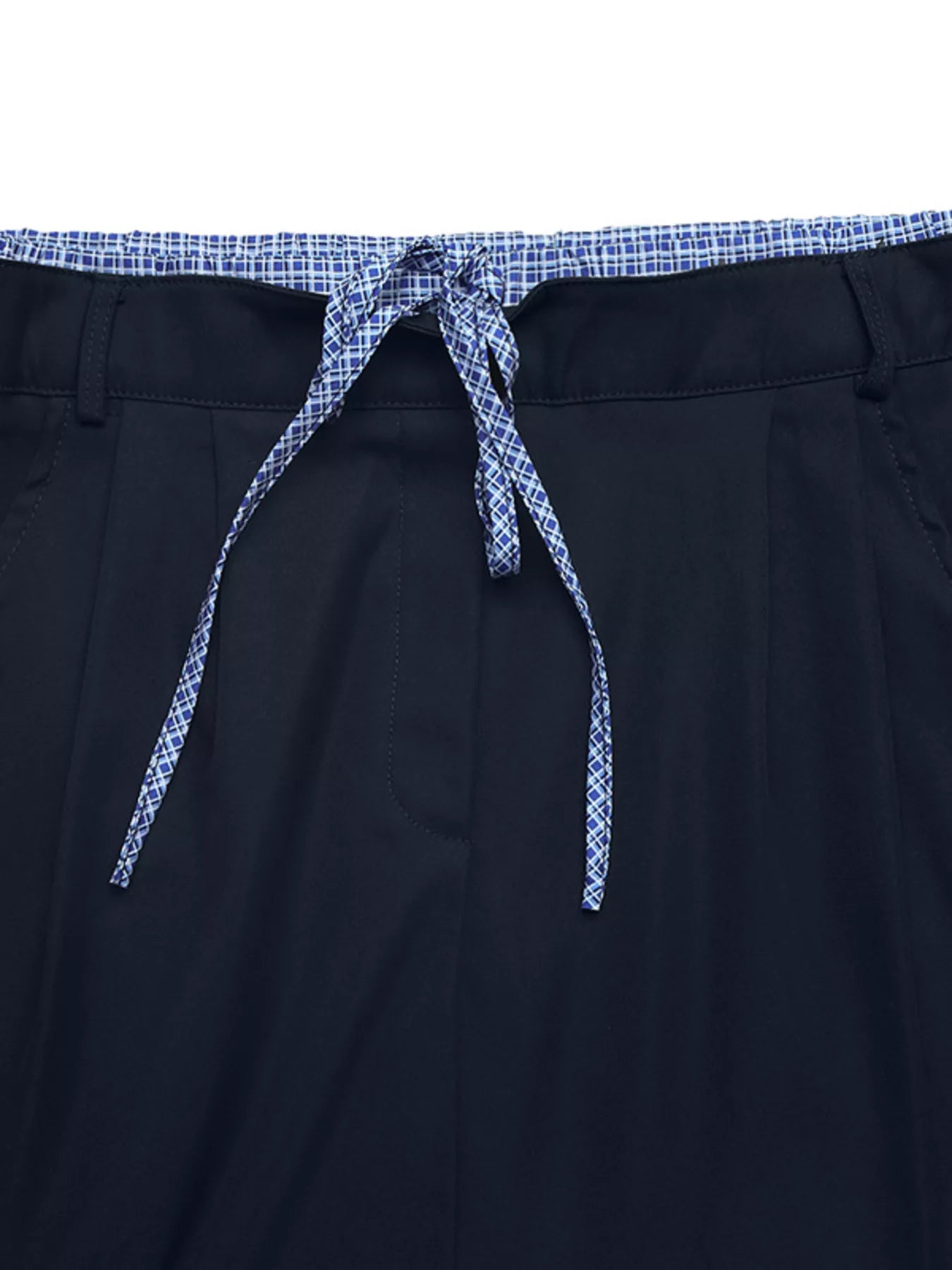 Drawstring Waist Mini Skirt