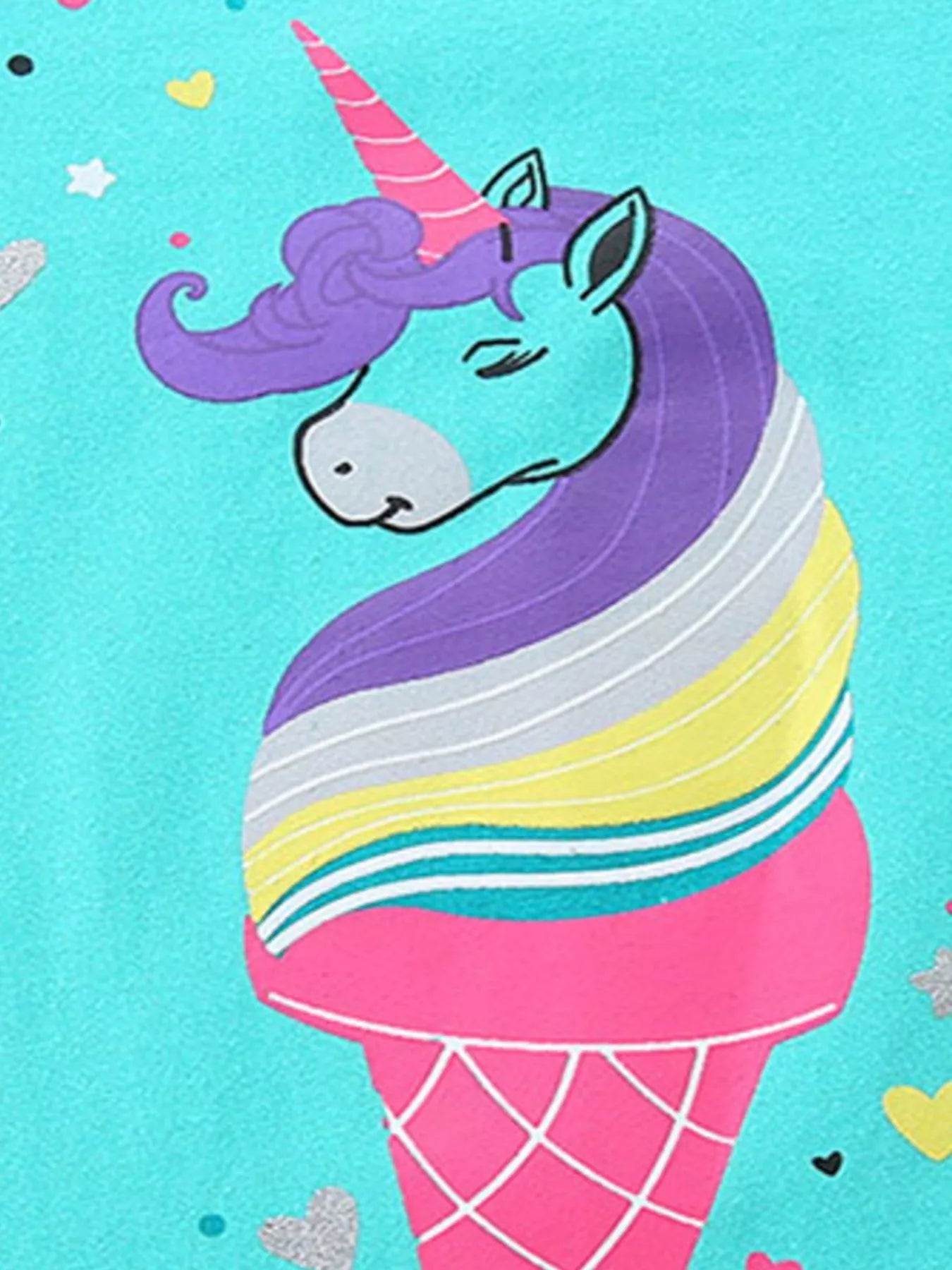 Children's Unicorn Ice Cream Top & Shorts Set