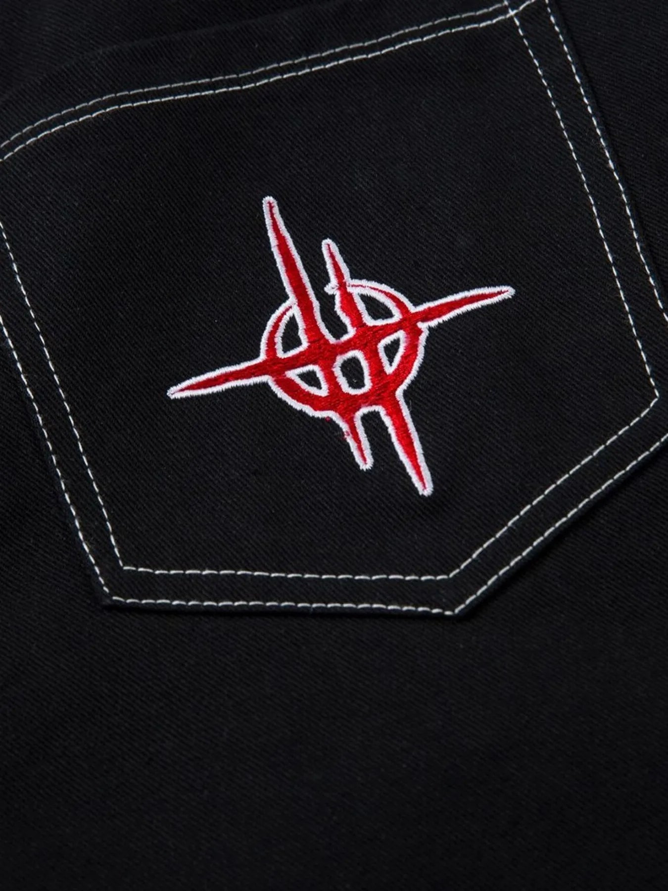 Men's Lightning Pattern Wide leg Jeans
