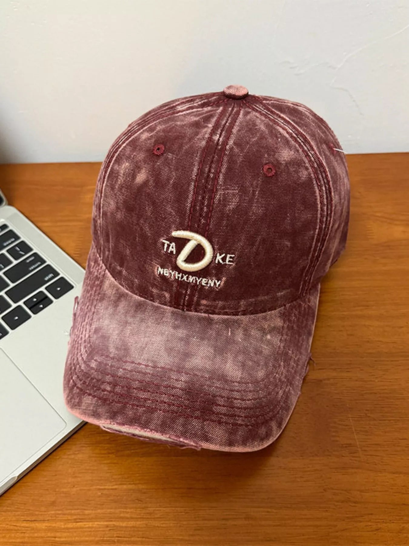 Distressed Embroidered Baseball Cap