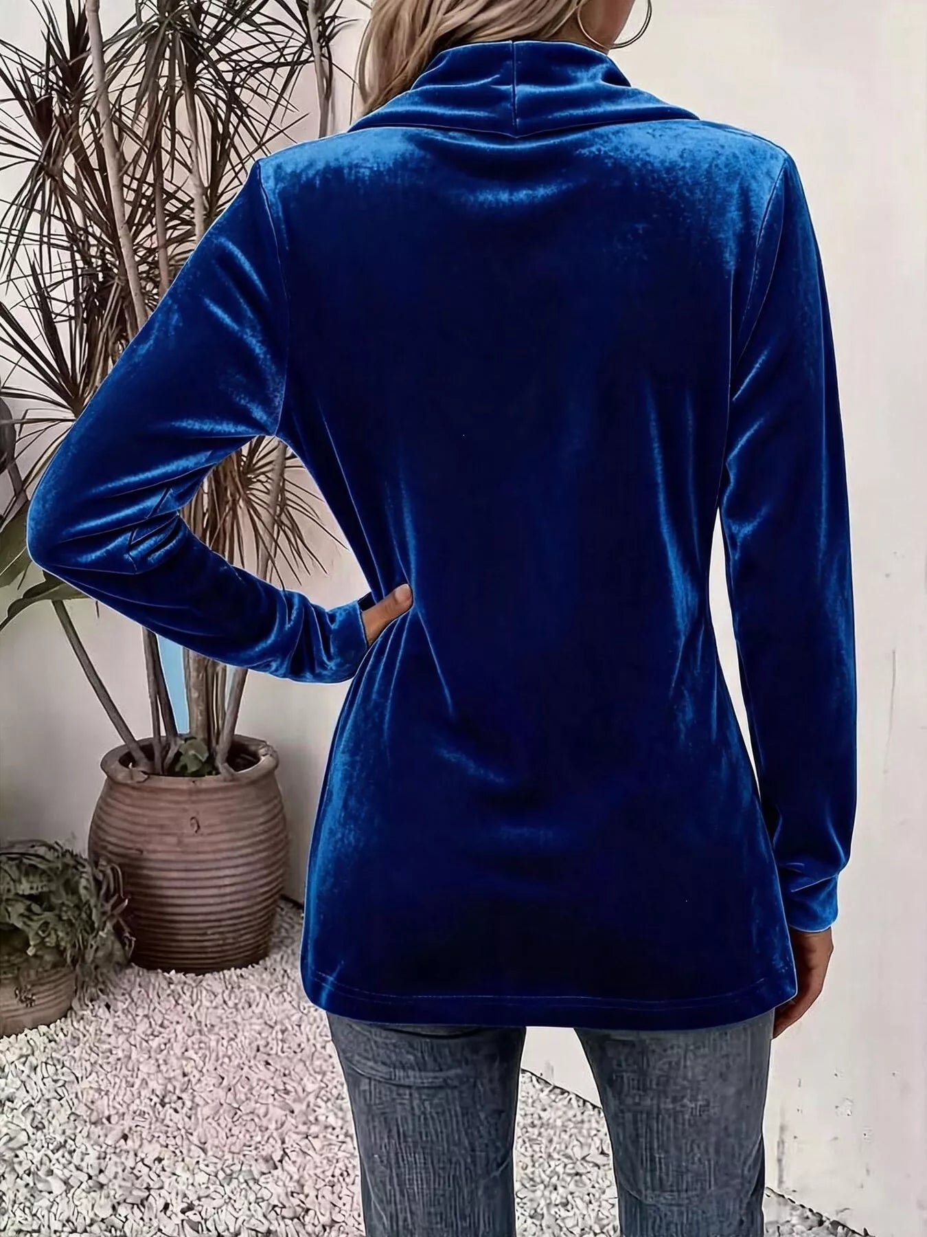 Full Size Velvet Open-Front Cardigan Plus Size