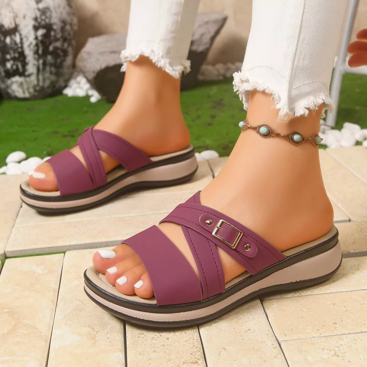 Open Toe Wedge Sandals