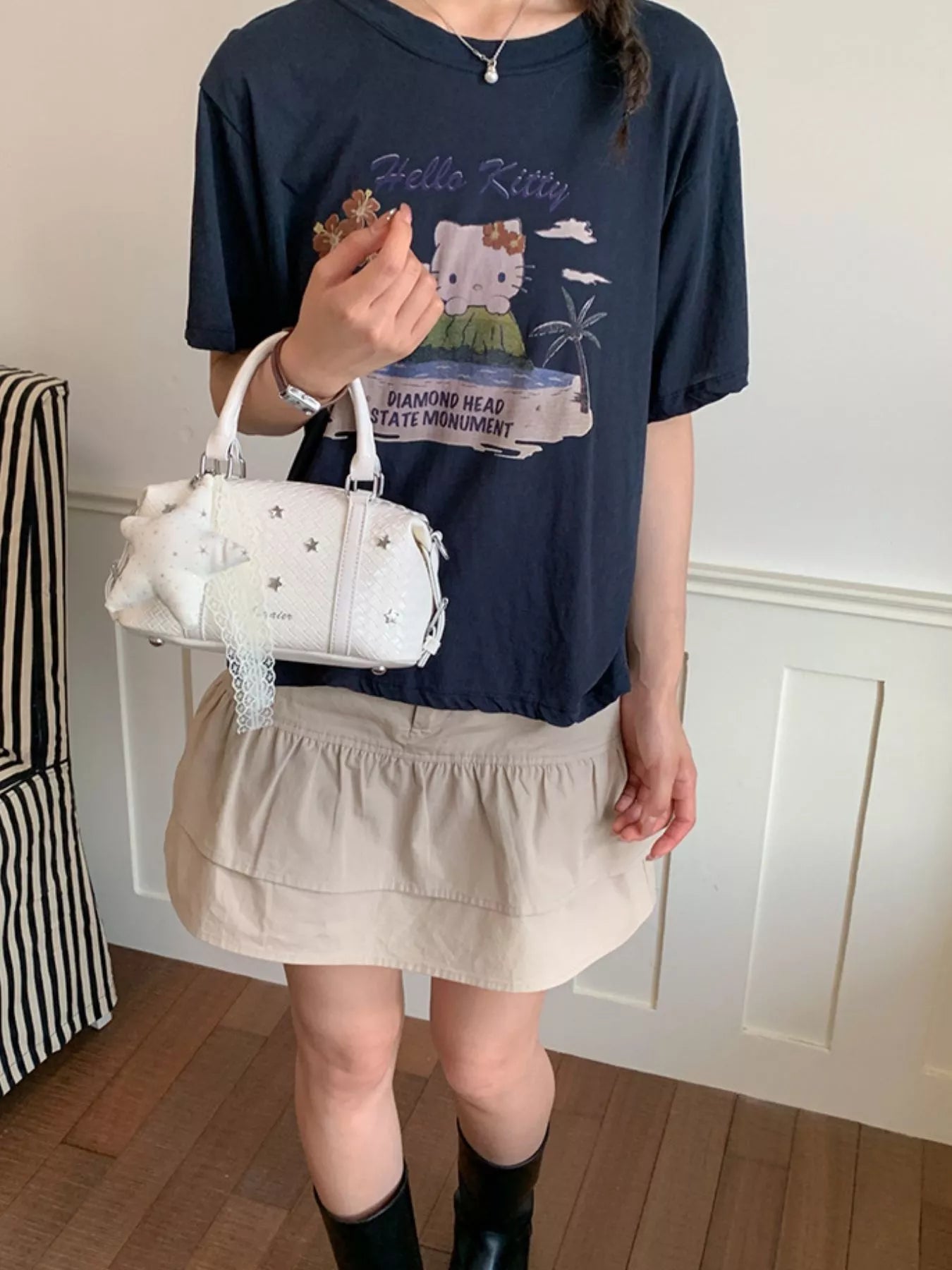 Star-Embellished Crossbody Bag