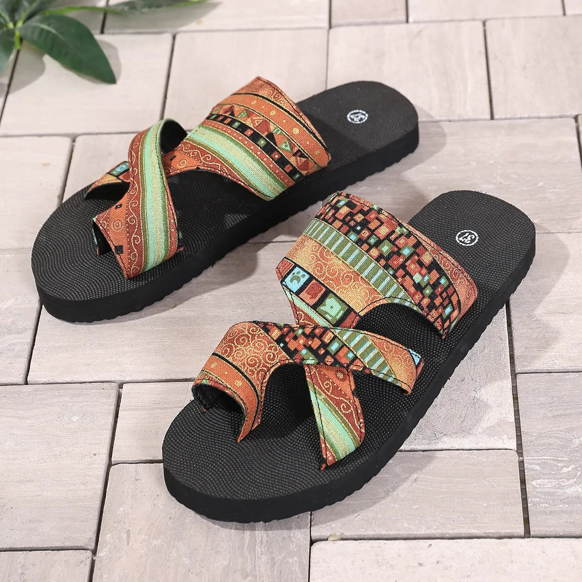 Toe Loop Platform Sandals