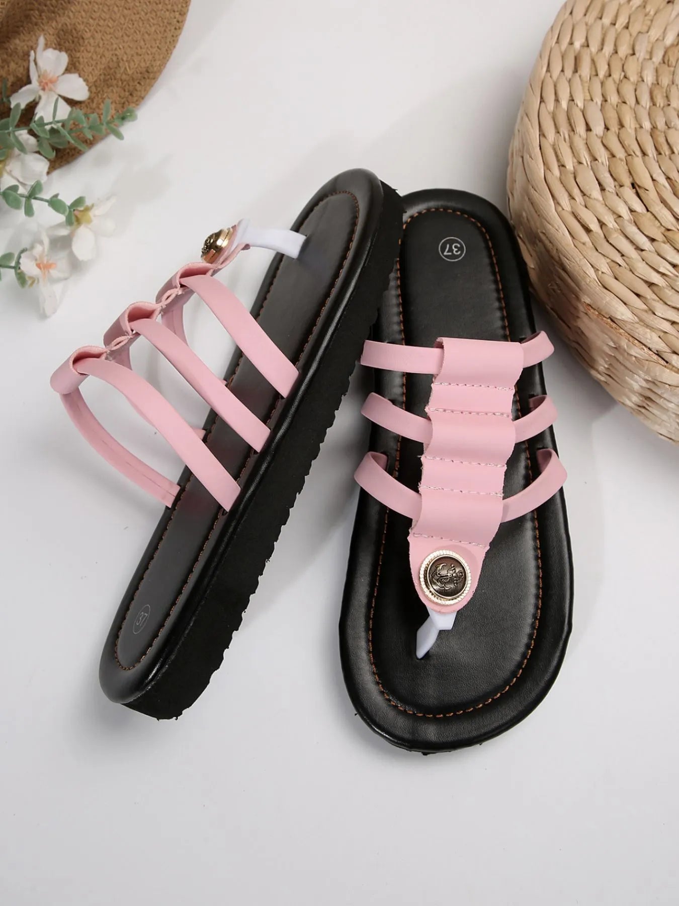 Multi-Strap Toe Post Sandals
