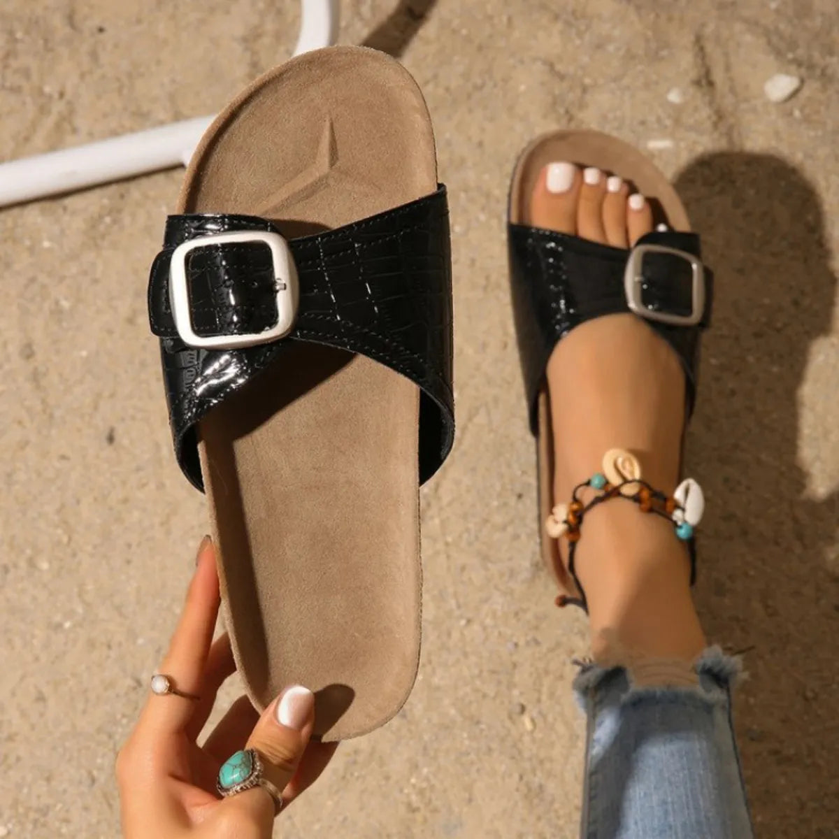 Buckle Strap Open Toe Sandals