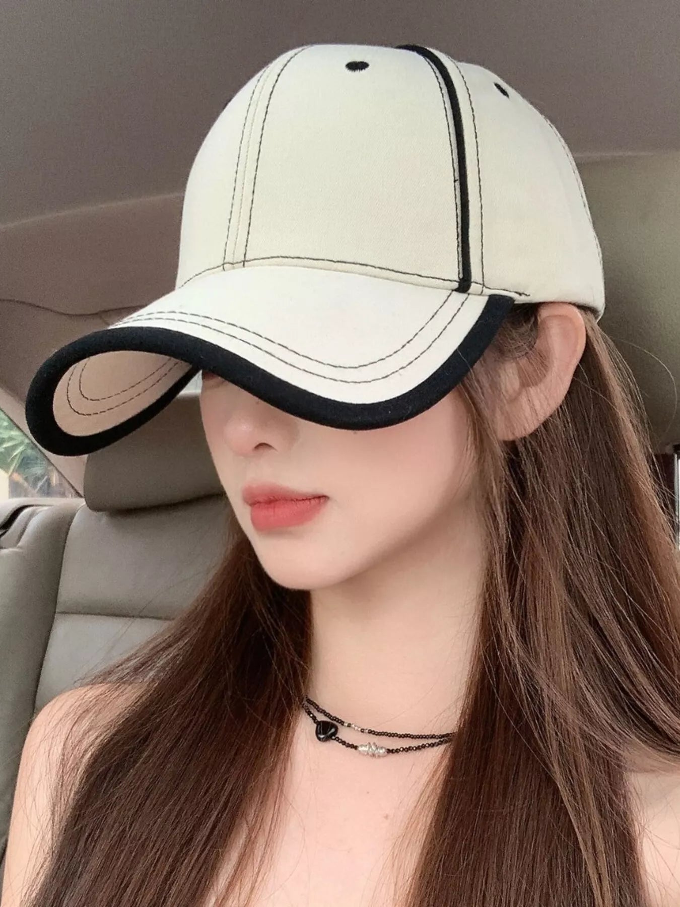 Contrast Stitch Baseball Cap