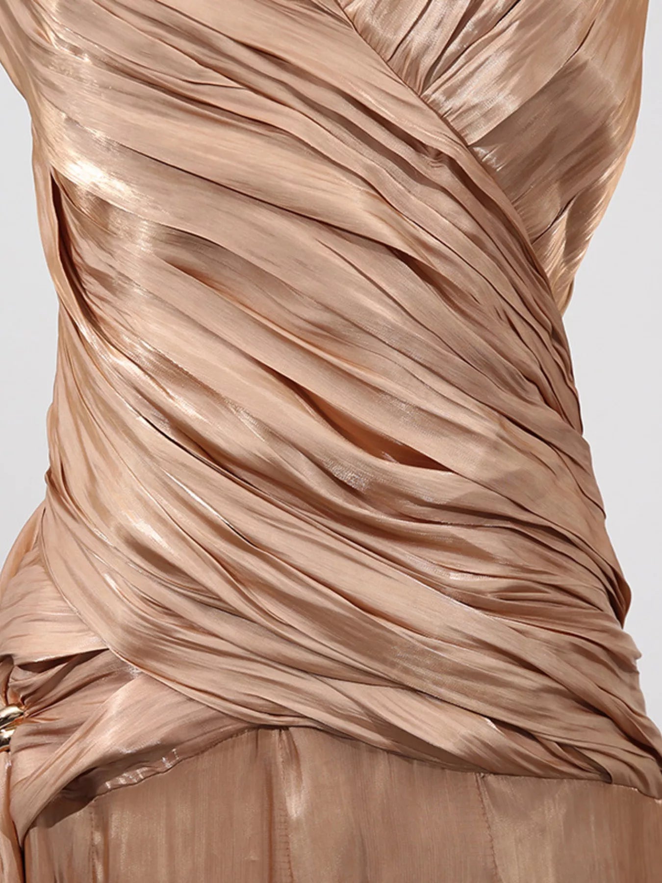Halter Neck Ruched Maxi Dress