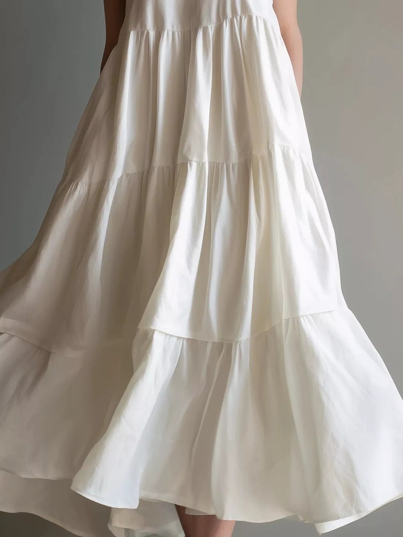 Tiered Spaghetti Strap Midi Dress