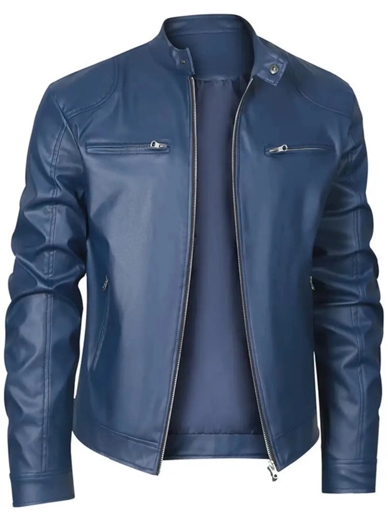 Men's Full Size Zip Up Long Sleeve Jacket Plus Size