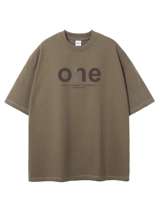 Men's Full Size Casual Letter Graphic Short Sleeve T-Shirt Plus Size