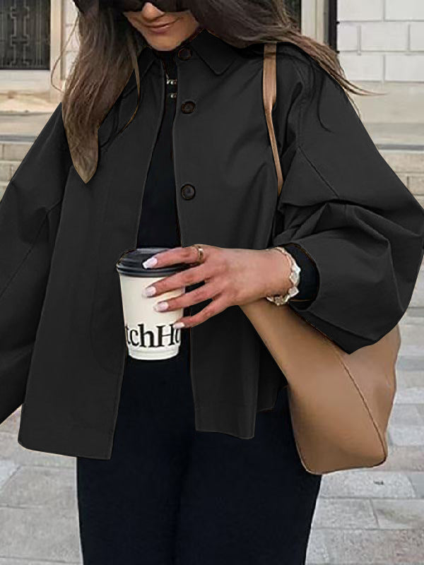 Women's French-Style Loose Mid-Length Trench Coat – Workwear Chic