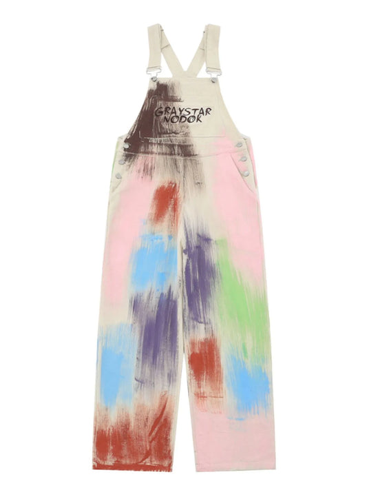 Colorful Wide Leg Overalls