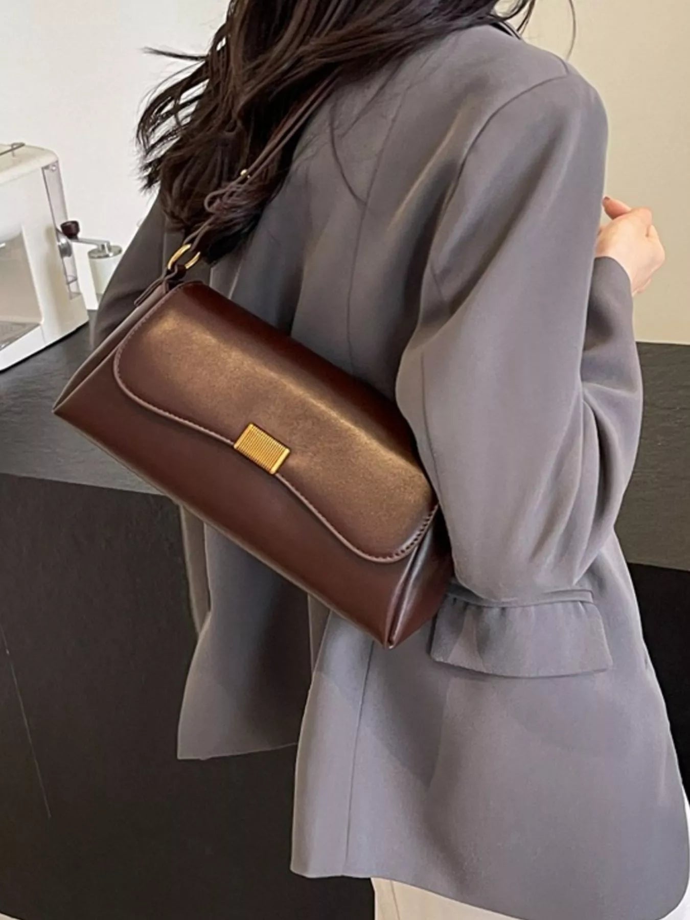 Flap Leather Shoulder Bag