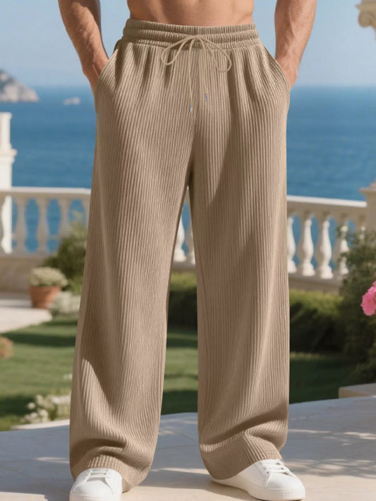 Men's Full Size Relaxed Fit Drawstring Pants Plus Size