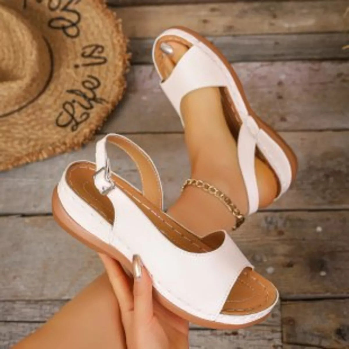 Open Toe Wedge Sandals