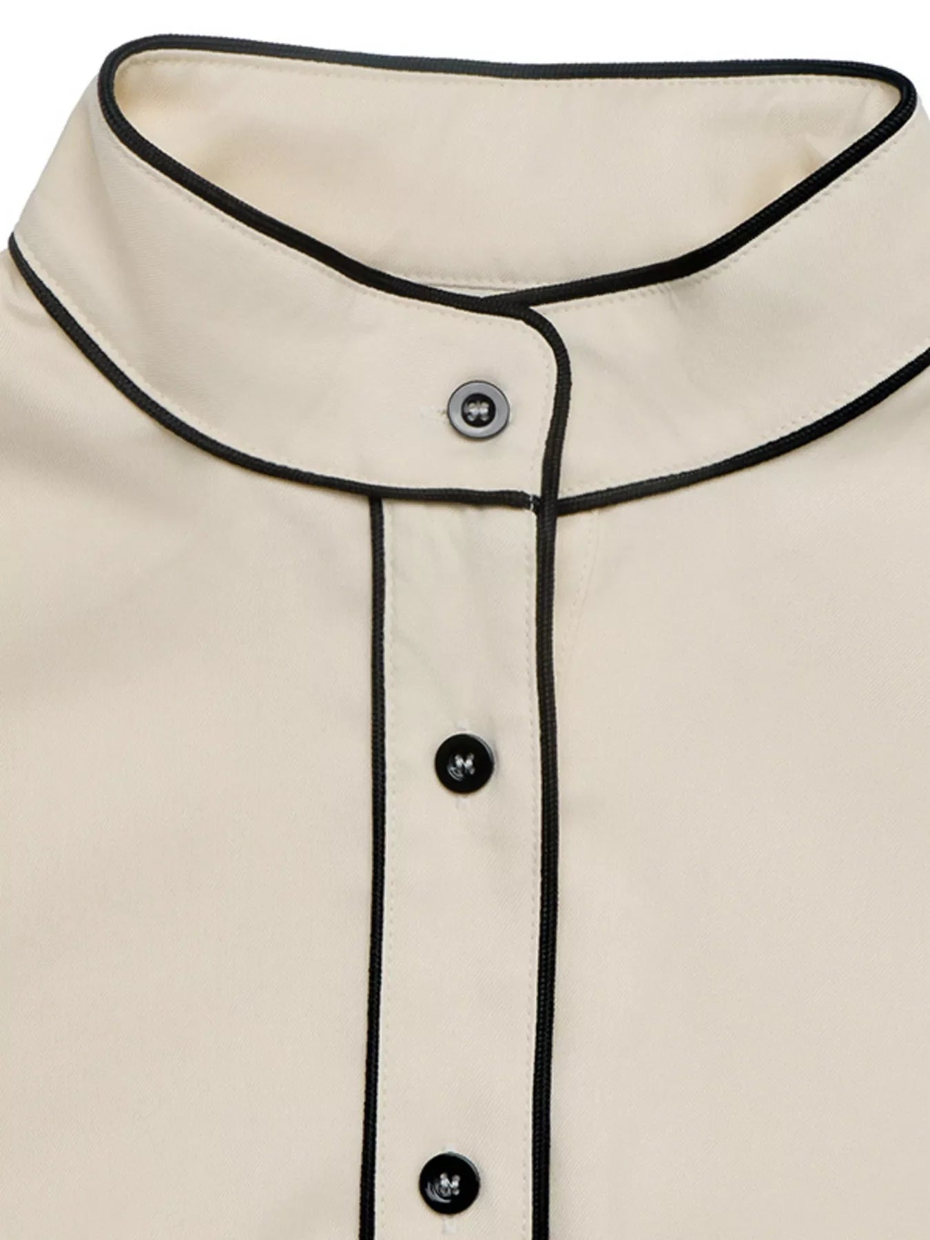 Contrast Trim Long Sleeve Shirt