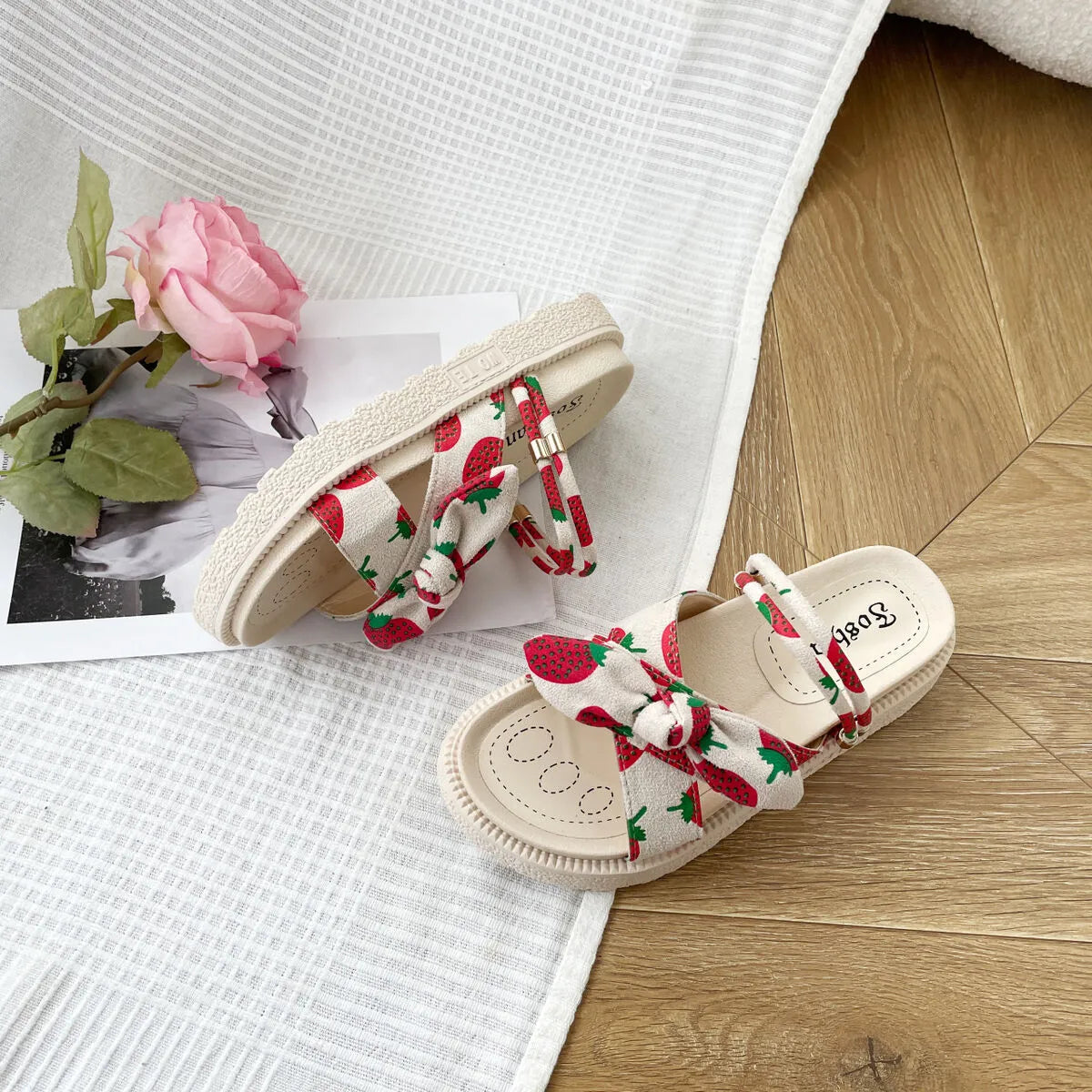 Bow Open Toe Platform Sandals