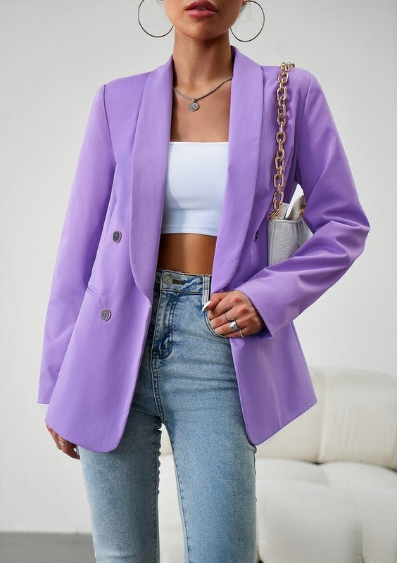 Womens Casual Blazers Open Front Long Sleeve Lapel