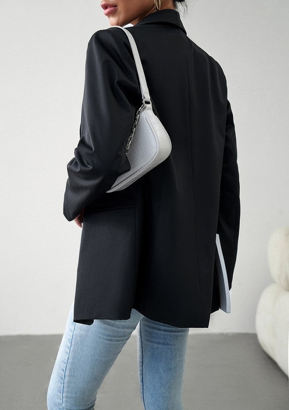 Womens Casual Blazers Open Front Long Sleeve Lapel