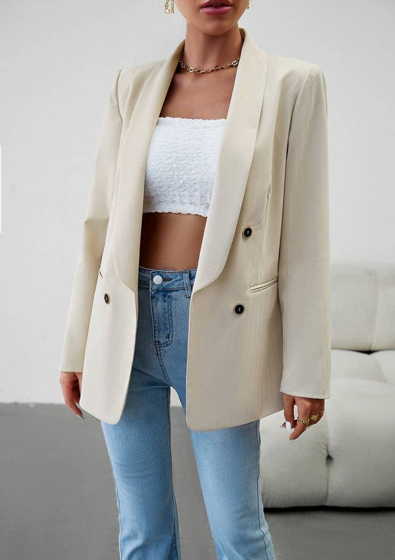 Womens Casual Blazers Open Front Long Sleeve Lapel