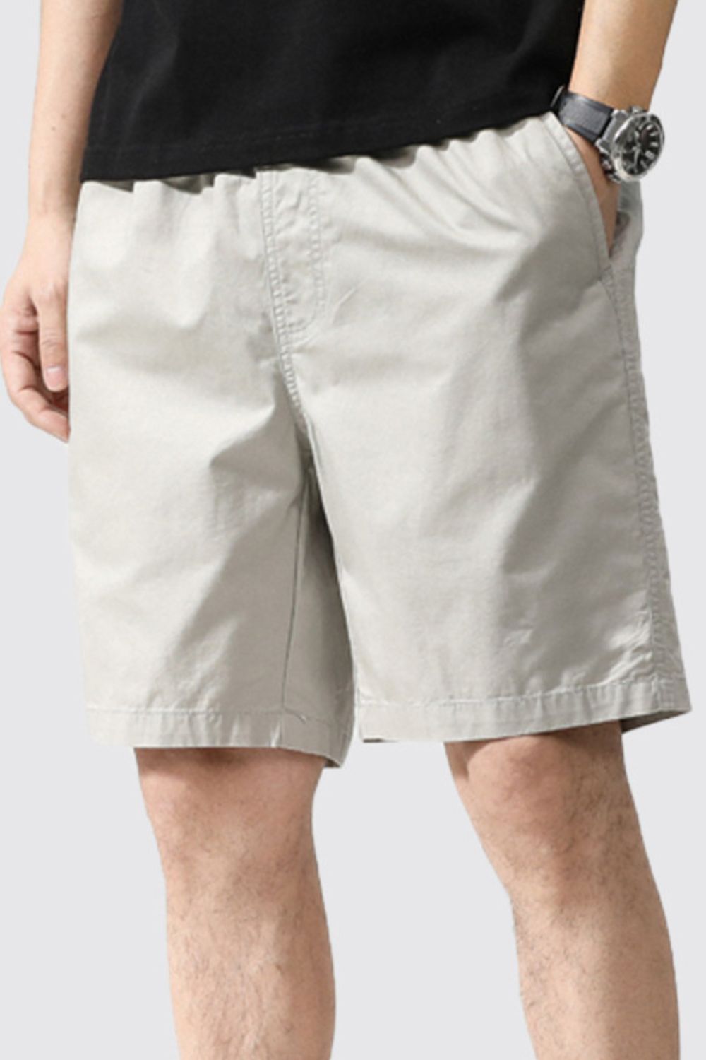 Men's Plus Size Casual Shorts with Pockets