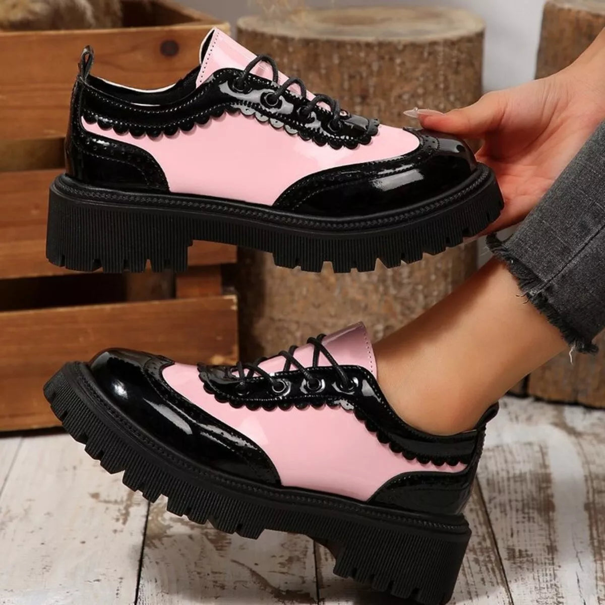 Round Toe Platform Loafers