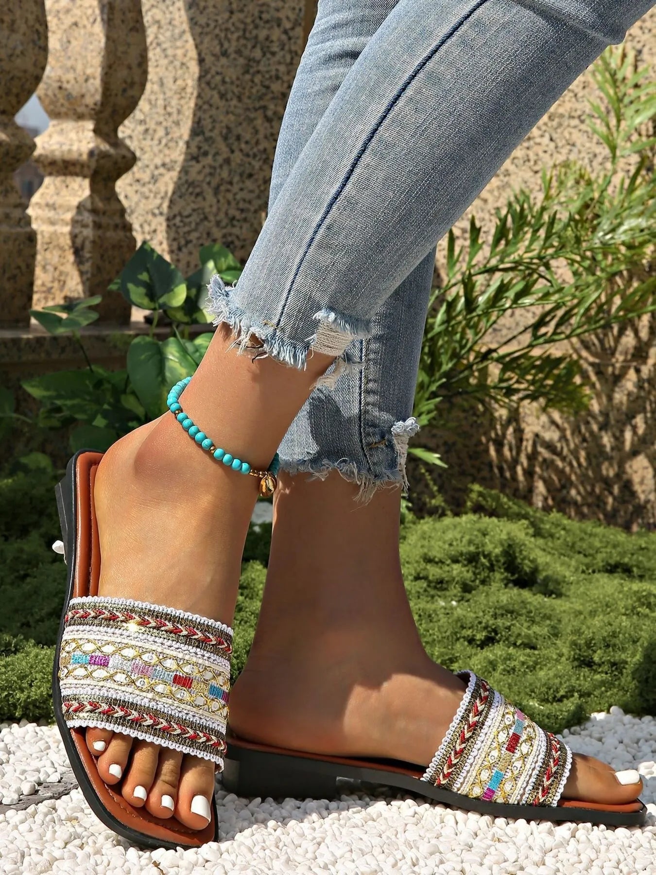 Open Toe Flats Sandals