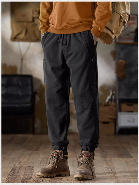 Men's Full Size Casual Drawstring Cargo Joggers Plus Size