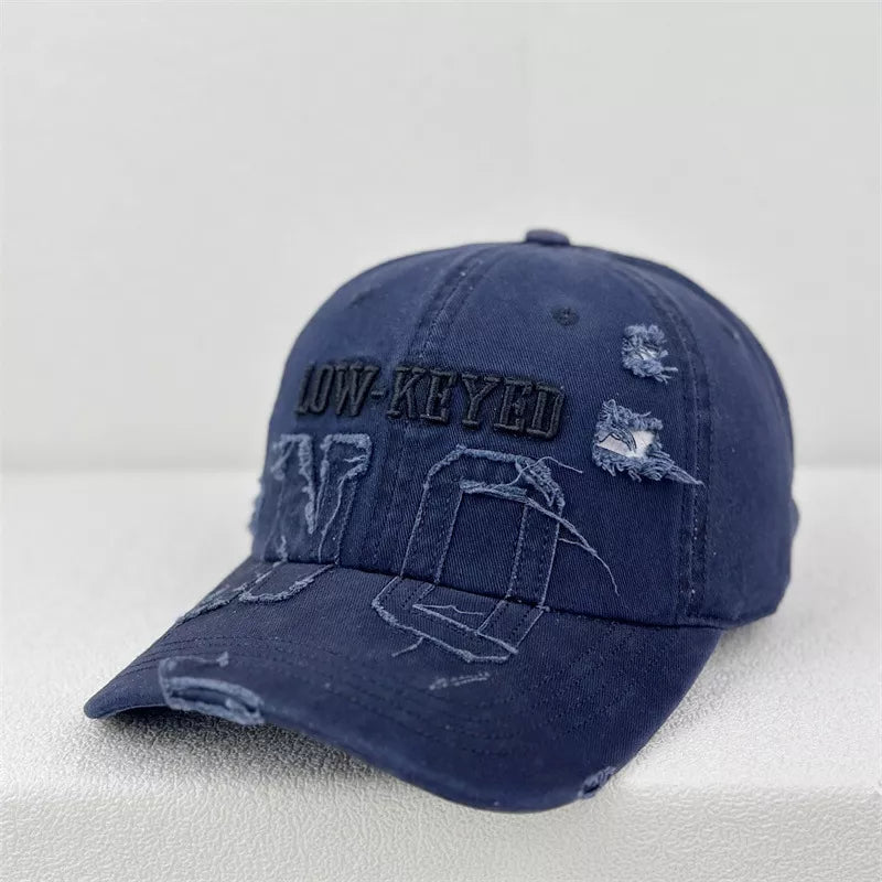 Distressed Embroidered Baseball Cap