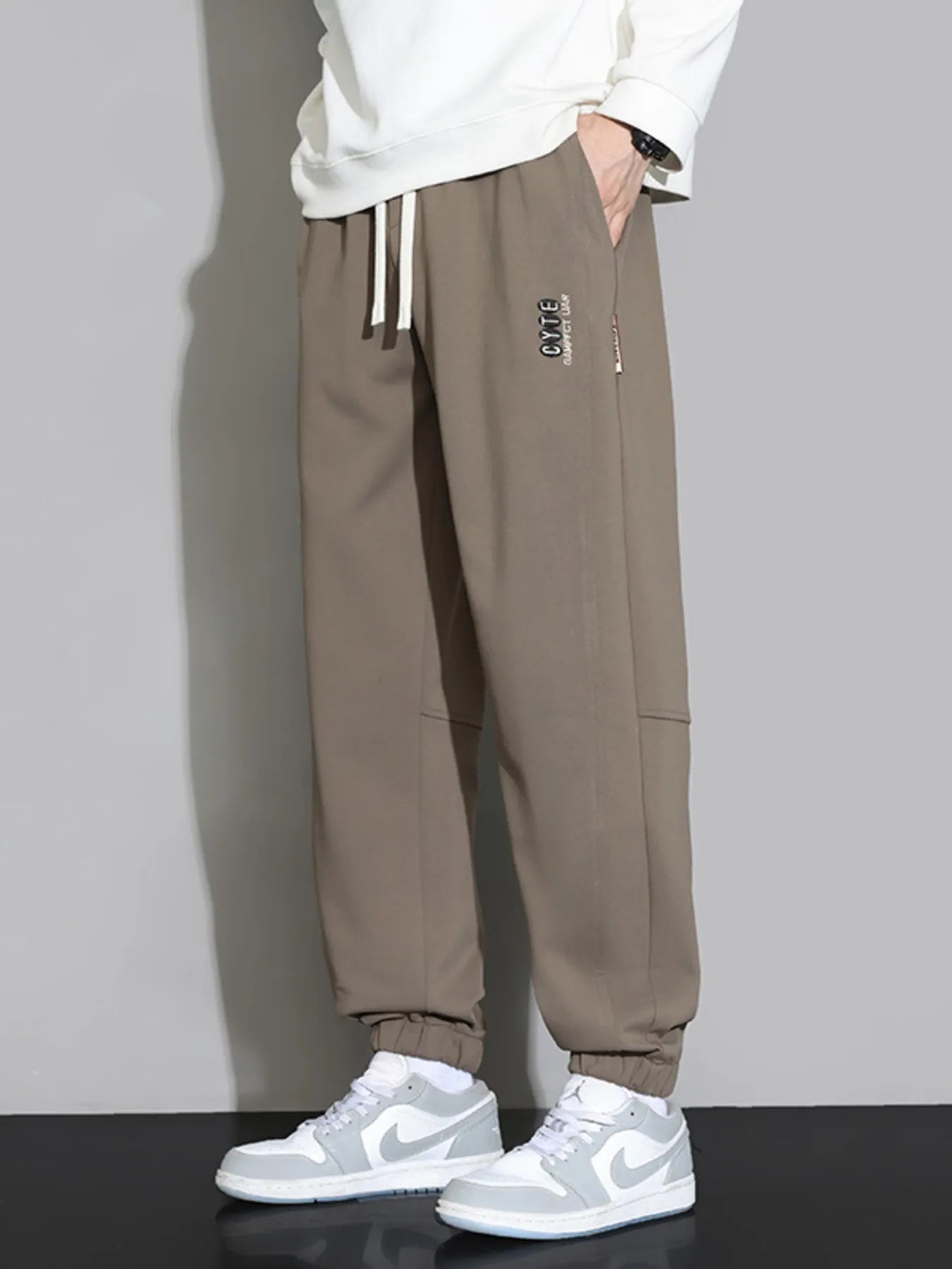 Men's Plus Size Casual Jogger Pants with Drawstring