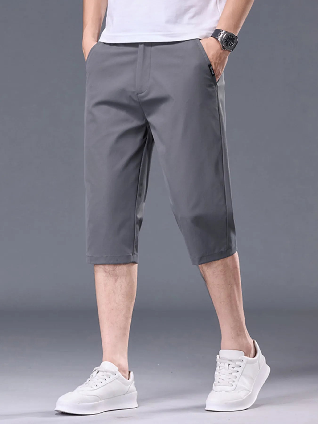Men's Plus Size Casual Shorts with Pockets
