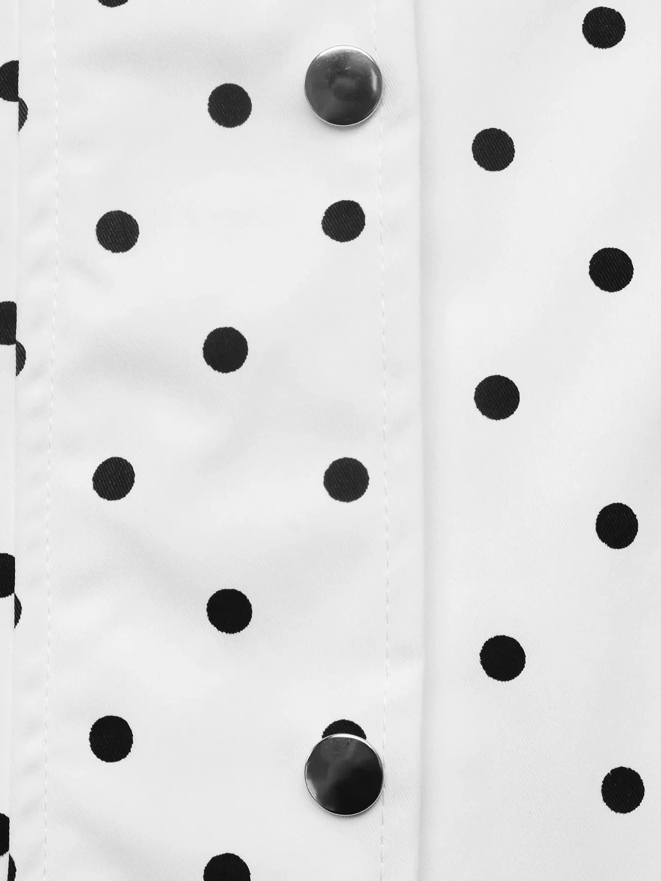 Polka Dot Zip Up Cropped Jacket
