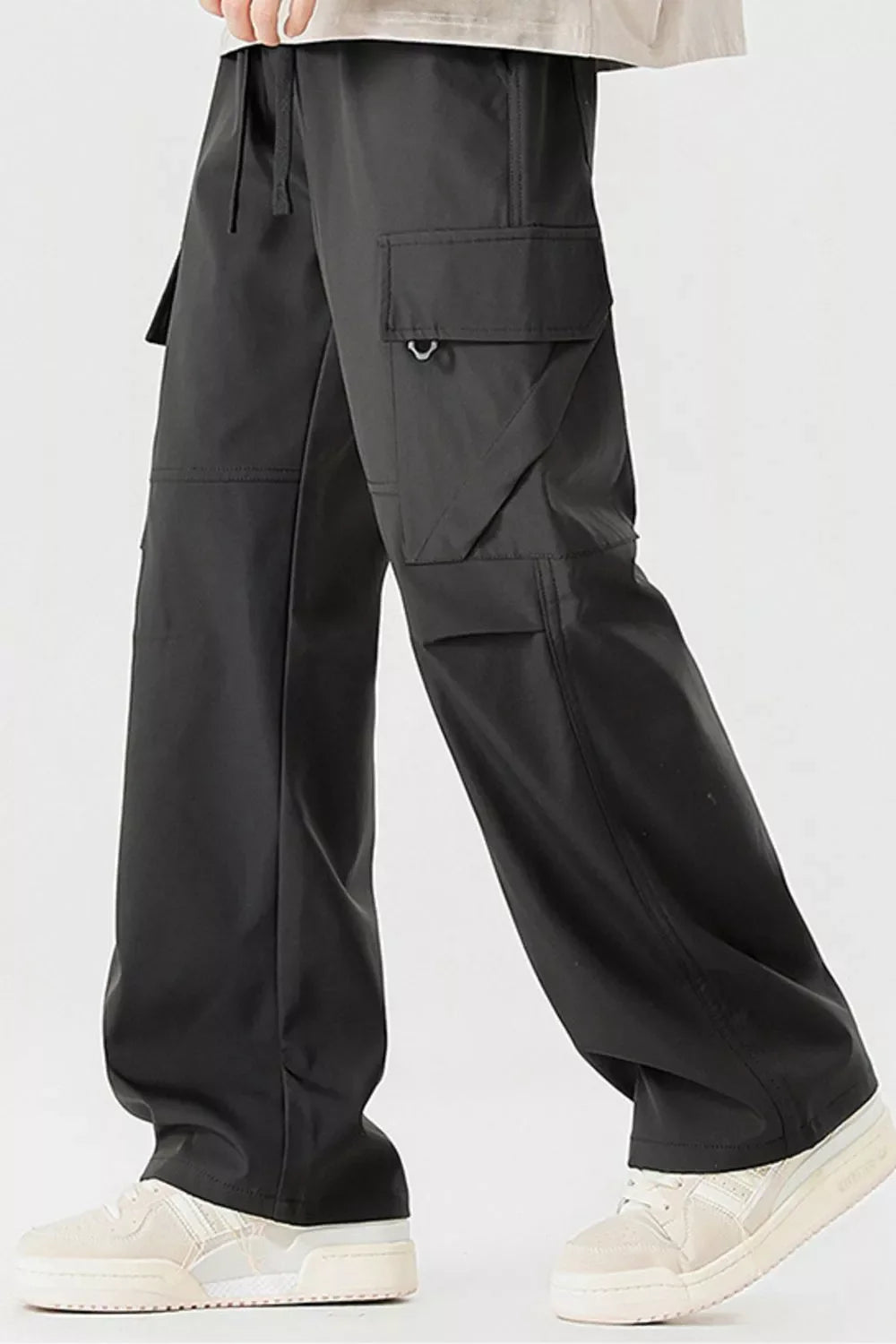 Men's Plus Size Loose Fit Multi-Pocket Cargo Pants
