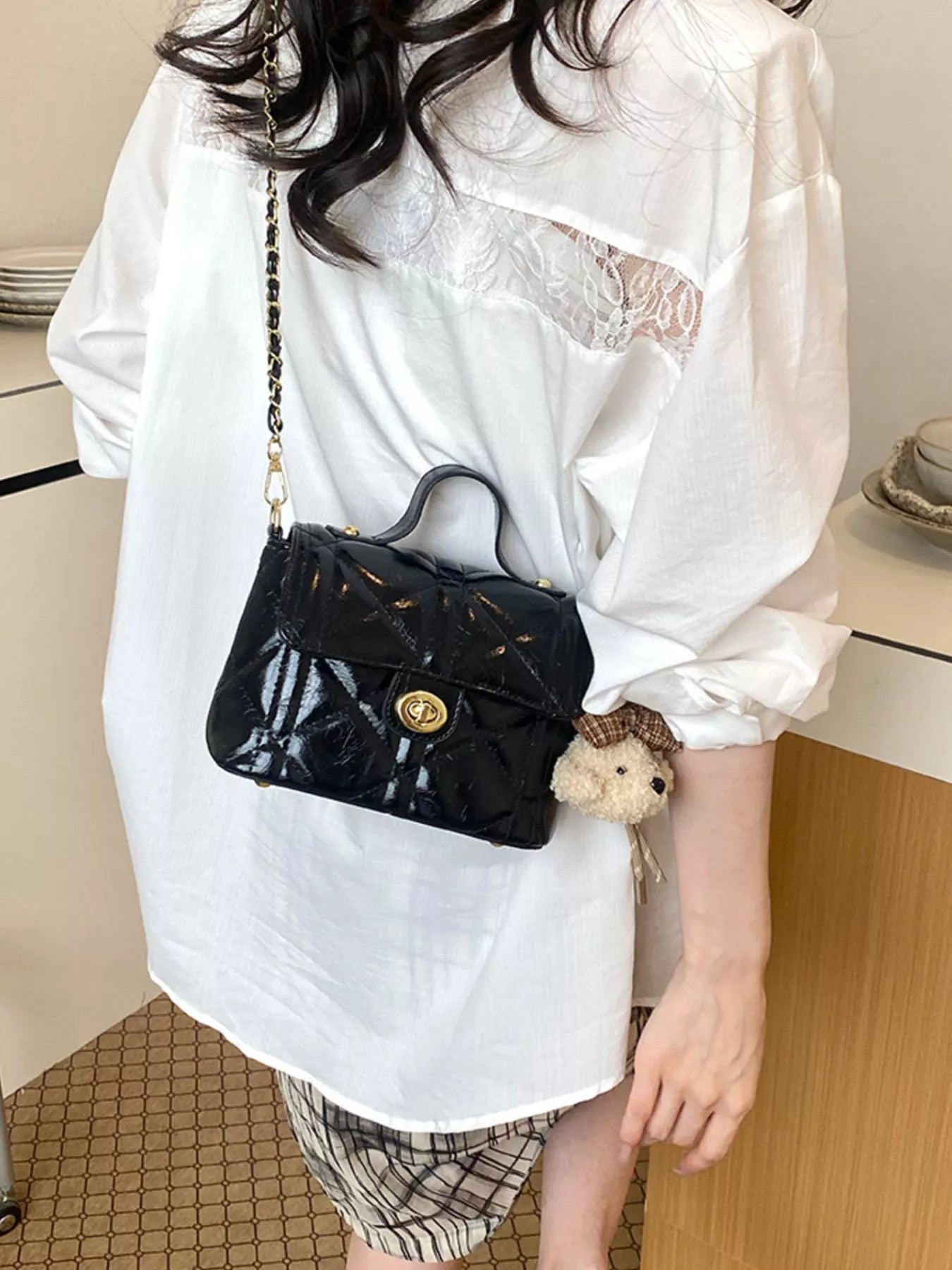 Quilted Leather Crossbody Bag