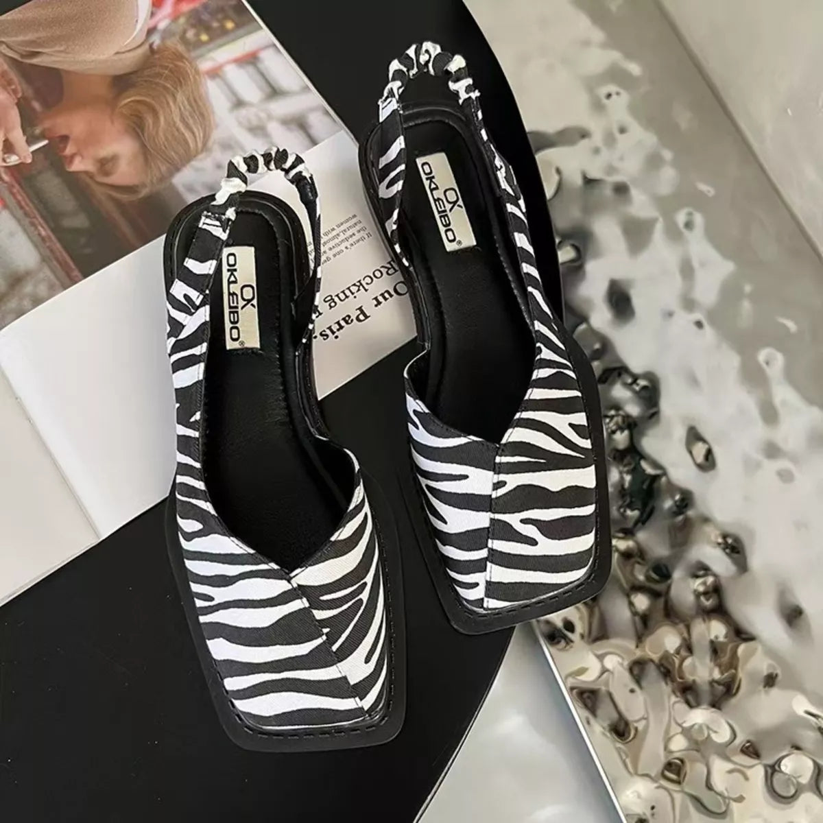 Square Toe Flats Sandals