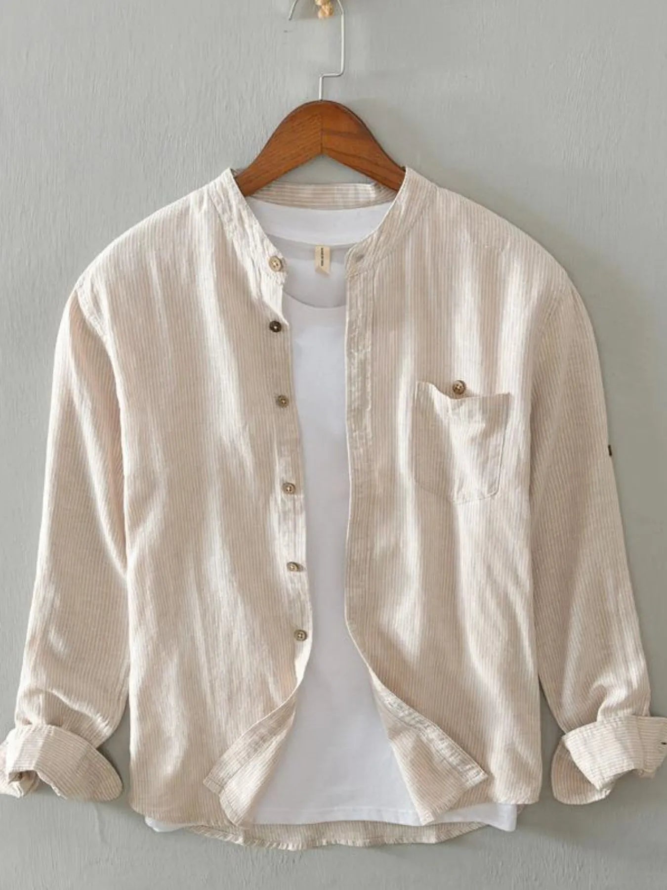 Men's Full Size Button Up Long Sleeve Shirt Plus Size