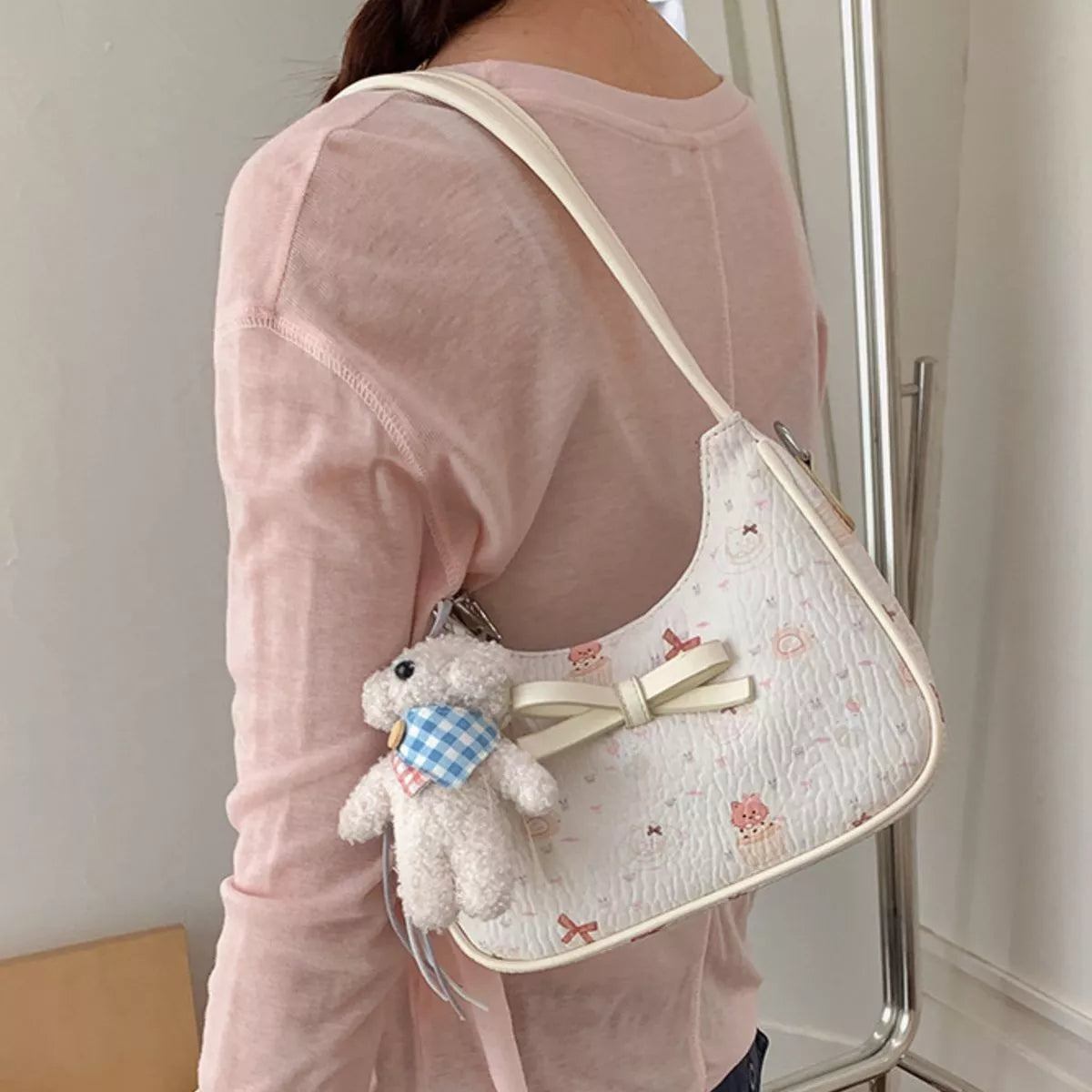 Printed PU Leather Shoulder Bag