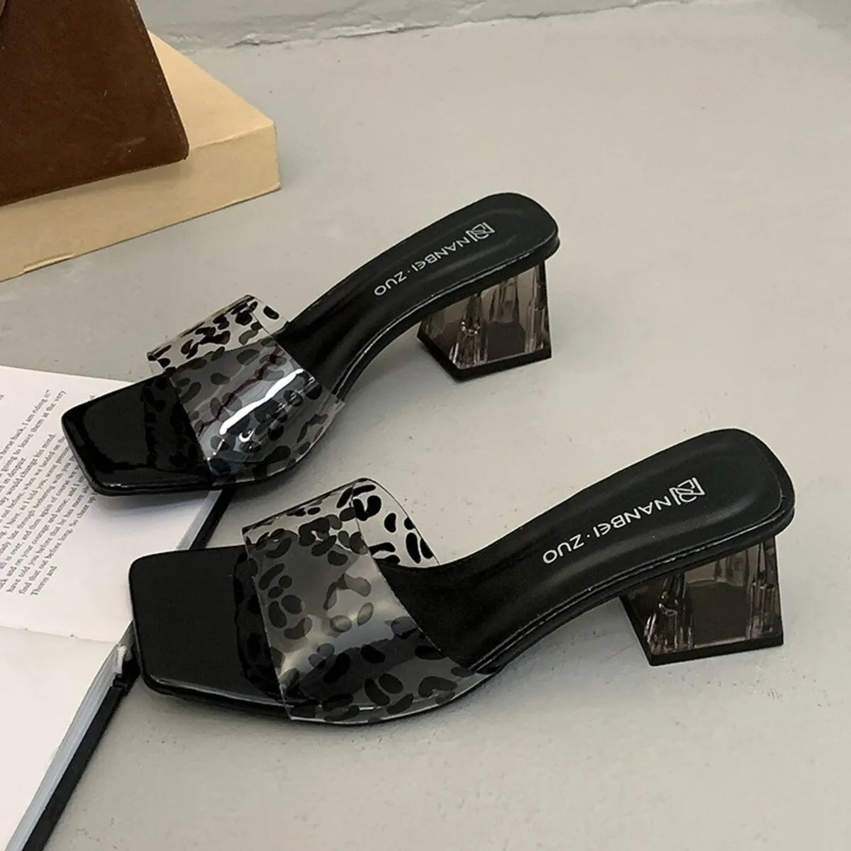 Open Toe Block Heels Sandals